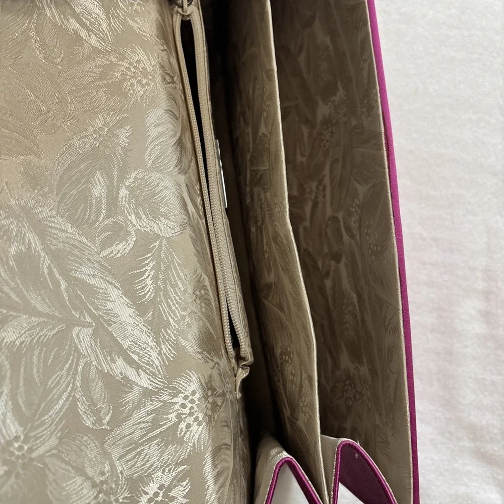 PHILIP TREACY‎ LONDON ELEGANT CLASSIC LARGE PINK FLAP SILK CLUTCH BAG  Formal